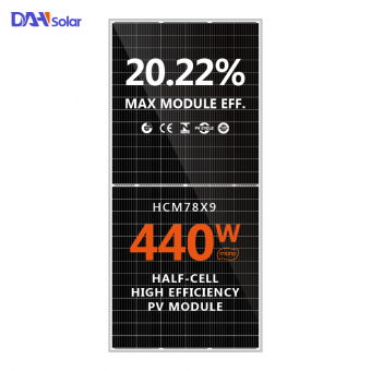 پانل خورشیدی تک سلولی 440w نیمه سلول 440w 