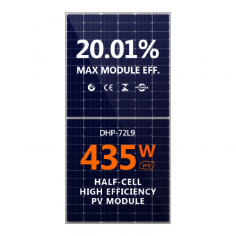  400 وات 425W 435W پنل خورشیدی نیمه سلول راندمان بالا PV مدول
