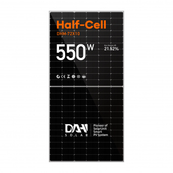 پنل های خورشیدی نیم سلولی DHM-72X10-520-550W مونو 