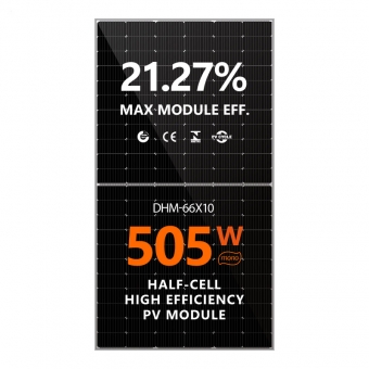475W-505W پانل خورشیدی نیم سلولی PV با کارایی بالا ماژول PV