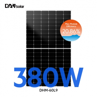 دال مونو نیمه سلول / DHM-60L9-360-390W صفحه خورشیدی 