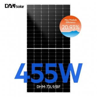 پانل های خورشیدی نیم سلولی دو طرفه DHM-72L9/BF-435 ~ 465W 