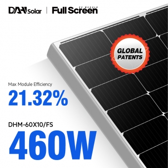 پنلu200cهای خورشیدی تمام صفحه DHM-60X10/FS 450~470W
 