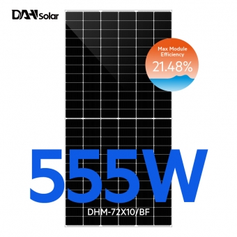 پنل های خورشیدی با راندمان بالا DHM-72X10/BF-525~560W دو وجهی تک
 